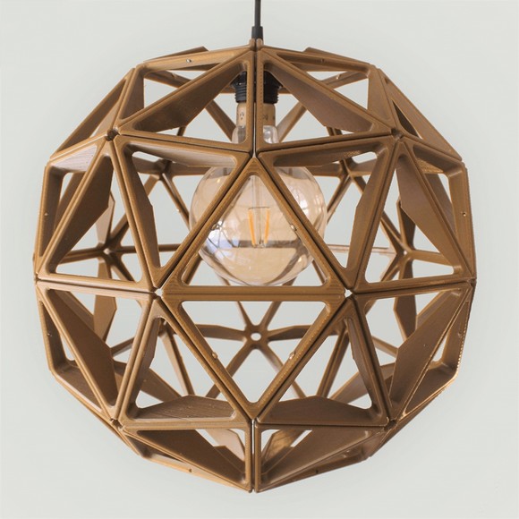 3DPAA Geodesic Sphere Shaped Lamp | Home Decor | Gift Idea | Geometric - Picture 3 of 9